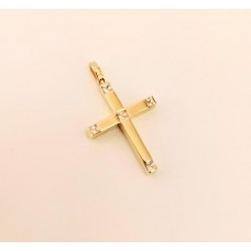 ΓΥΝΑΙΚΕΙΟΣ ΣΤΑΥΡΟΣ ΧΡΥΣΟ ΛΕΥΚΟ (ΠΕΤΡΕΣ ΖΙΡΓΚΟΝ) K14 CRWG79